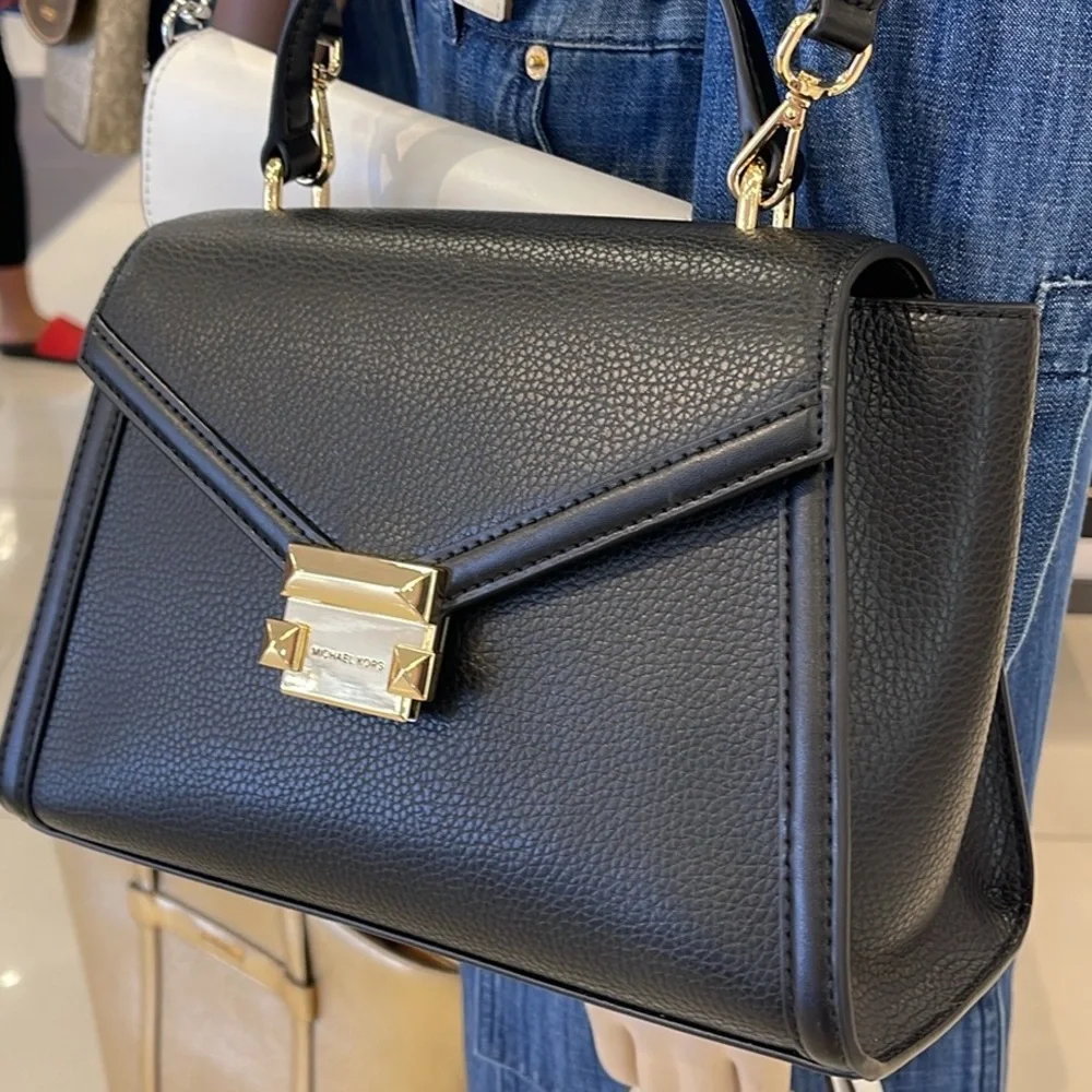 Michael Kors Whitney Medium Leather Flap Satchel Shoulder Crossbody Bag
Black - Picture 3 of 16